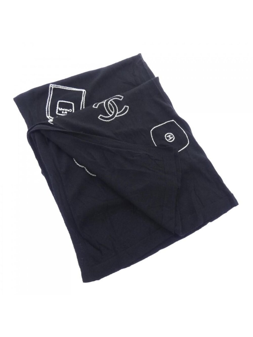 Chanel Stole Scarf Black